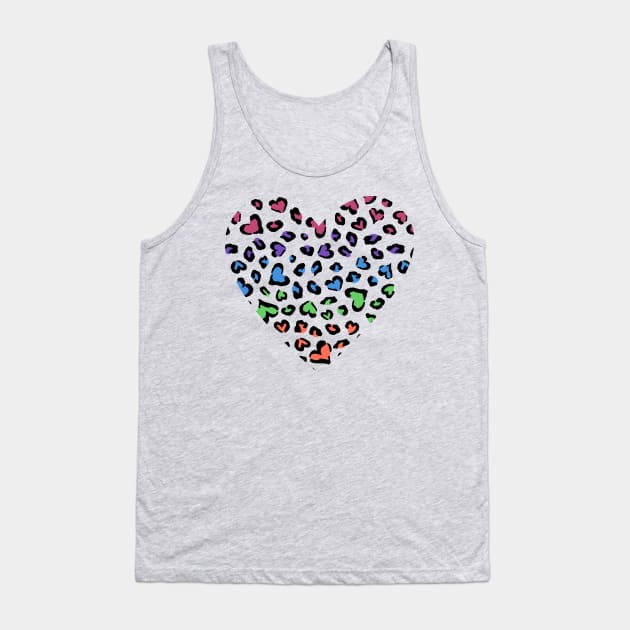 Cheetah Heart - Rainbow Tank Top by ameemax